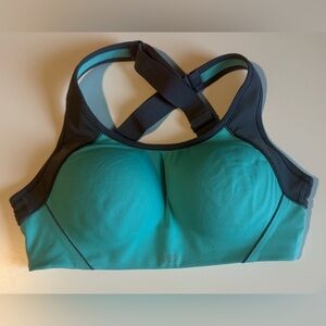 VSX Aqua and Charcoal Sports Bra